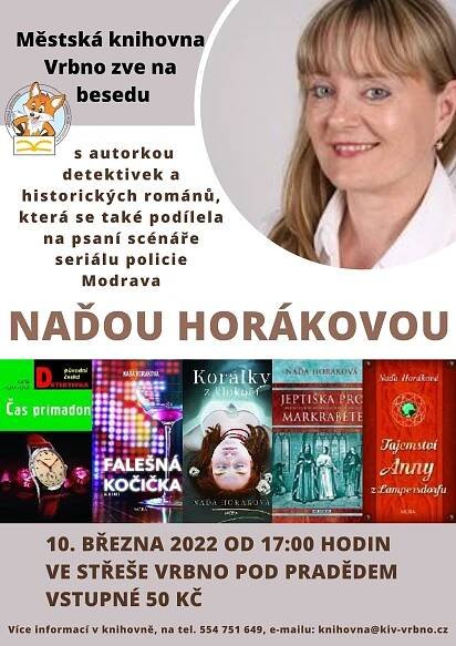 Beseda se spisovatelkou Naďou Horákovou