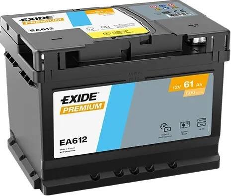 Autobaterie EXIDE Premium 12V 61Ah 600A EA612