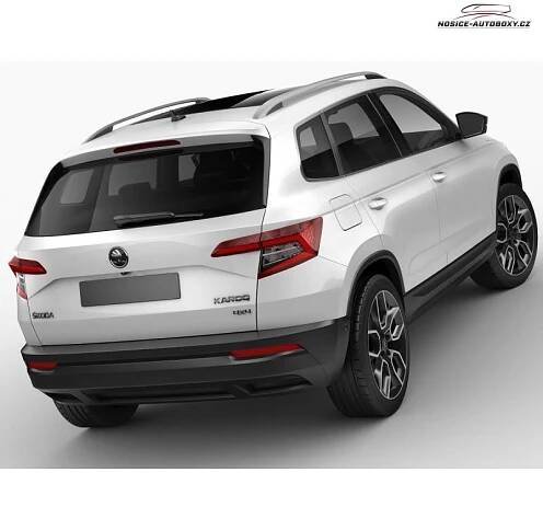 Střešní nosič příčníky Hakr Škoda Karoq 2017-2025 s podélníky, ocelové tyče