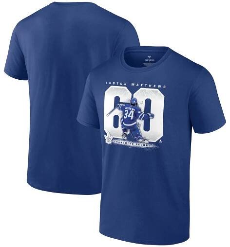Auston Matthews Toronto Maple Leafs Fanatics Big & Tall Goal Record T-Shirt - Blue