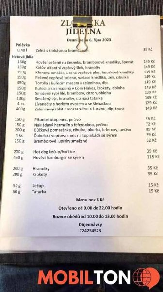 Zlonická jídelna - Nám. Pod Lipami 5 - restaurace v nám. pod lipami 5