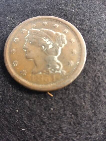 1851 Matron Head Large Cent  $ .01