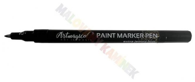 Artmagico Akrylový popisovač černá 0,7 mm - Malovaný kamínek