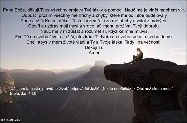 Modlitba přijetí Ježíše Krista jako svého Pána a Spasitele