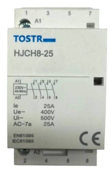Stykač čtyřpólový Tostr HJCH8-25-4P 230V