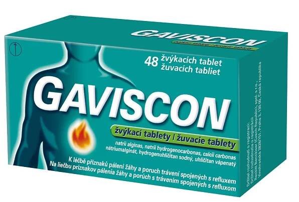 Gaviscon 48 žvýkacích tablet