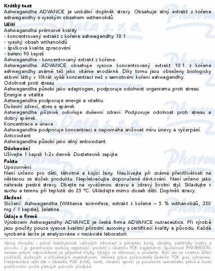 ADVANCE Ashwagandha cps. 90