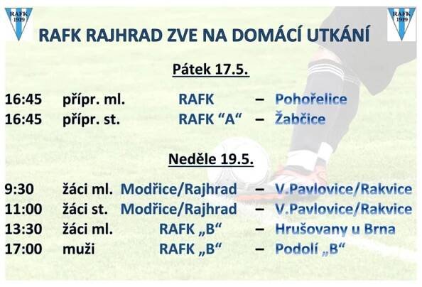 FOTBAL - DOMÁCÍ UTKÁNÍ RAFK - T20/2024 • Město Rajhrad