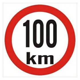 samolepka-označení povolené rychlosti 100km