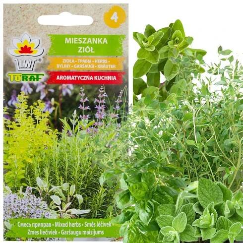 SMĚS BYLIN AROMATICKÁ KUCHYNĚ SEMÍNKA BAZALKY TYMIÁNU A DALŠÍ BYLINKY 1G