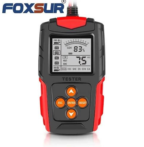 FOXSUR FBT200 12V 24V Car Battery Tester Digital Battery Analyzer Test Tool Tester for Car Truck Motorcycle SUV Boat and More - Image 3