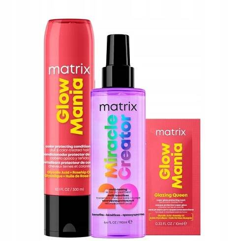 Matrix Glow Mania kondicionér 300 ml Miracle Creator sprej 20v1 190 ml + DÁREK