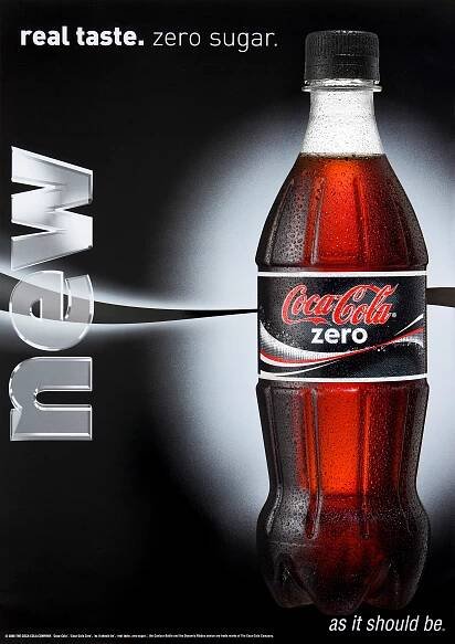 Advertising studio photography 600ml bottle Coca Cola zero