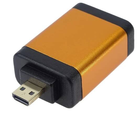 PremiumCord Adapter HDMI Typ A samice - micro HDMI Typ D samec, oranžová | KRUP