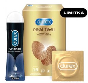 Durex SEX Real Feel 16ks+gel 50ml