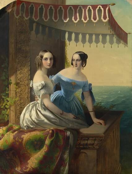 Soubor:Queen Olga and her elder sister Maria.jpg