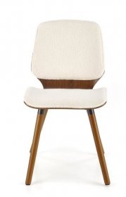 Jídelní židle K511 - krémová + ořech