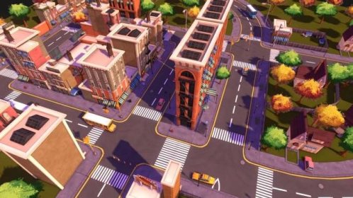 Urban Neighbourhood Scene - Buy Royalty Free 3D model by Polygrade3D