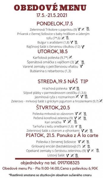 Obedové menu - LightHouse Club