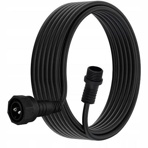 Zahradní girlanda Napájecí kabel Prodlužovací kabel 10 m Černý