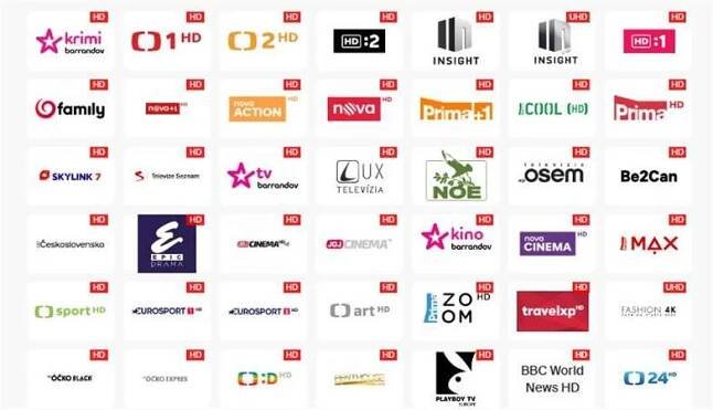 Nabídka programů v HD kvalitě je podstatně větší, než u DVB-T2 vysílání.