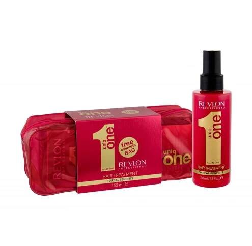 Revlon Professional Uniq One Dárková kazeta bezoplachová péče na vlasy 150 ml + kosmetická taška