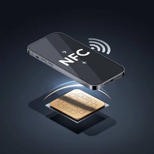 NFC se používá při platbách pomocí mobilního telefonu. Zdroj: Ideogram.AI
