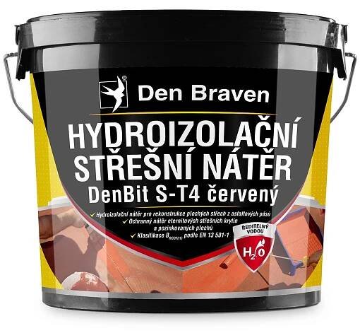 Střešní hydroizolační nátěr DenBit S-T4 červený 5kg