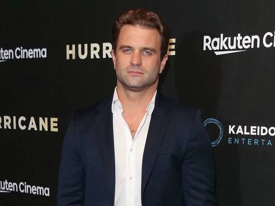Milo Gibson attends the UK Premiere of "Hurricane" at Vue Leicester Square on September 4, 2018