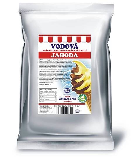 VODOVÁ ZMRZLINA Jahoda, 1kg | Česká zmrzlina z Opočna