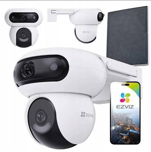 OTOČNÁ KAMERA HB90/SP 8MPX WIFI FUNKCE AI SE SOLÁRNÍM PANELEM + KARTA 64