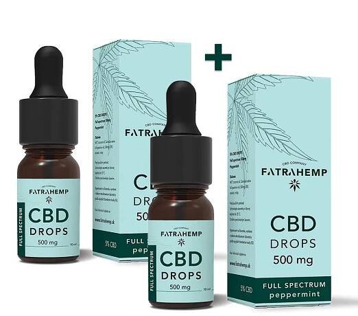 Sada 2x CBD olej 5% peppermint FATRA HEMP