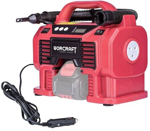 AKU kompresor, 11bar, 20V + autozásuvka, ShareSYS, WORCRAFT CAC-S20LiA