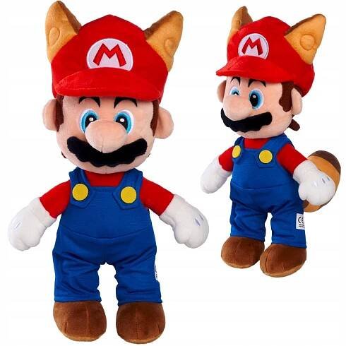 SUPER MARIO BROS PLYŠÁK RACCOON MÝVAL PLYŠÁK V KLOBOUKU S UŠIMA 30 CM