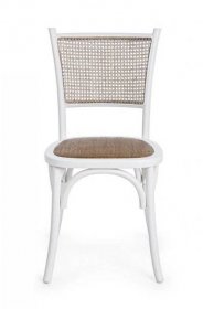 Dřevěná jídelní židle CARREL bílá