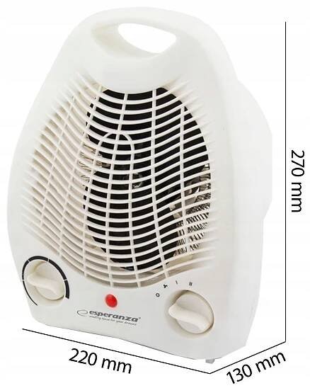 ESPERANZA TERMOVENTILÁTOR 1000W/2000W GOBI EHH001 Obsahuje baterie ne