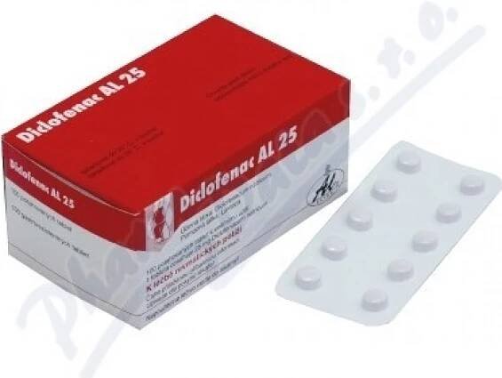 DICLOFENAC AL POR 25MG TBL ENT 100