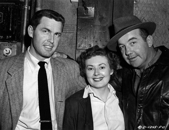 Robert Parrish, Betty Buehler, Broderick Crawford - The Mob - Z natáčení