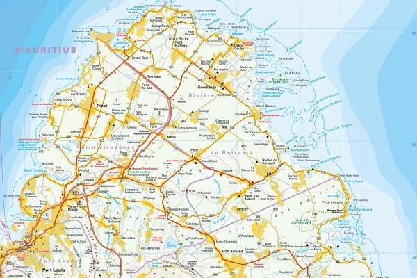 Mauricius, Réunion 1:90.000 mapa RKH | International Travel Maps CZ