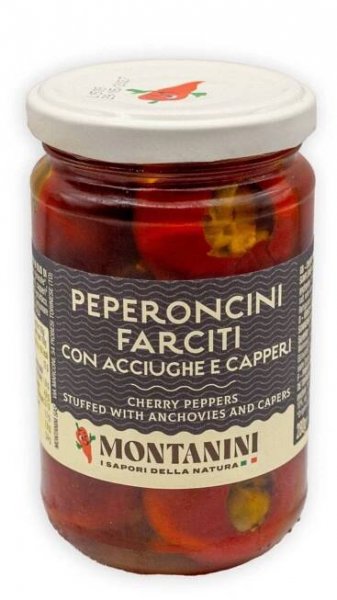 Červené papričky plněné kapary a ančovičkami (280g)