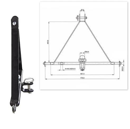 Tažná lišta s tříbodovým zavěšením 775 mm Kat. 1