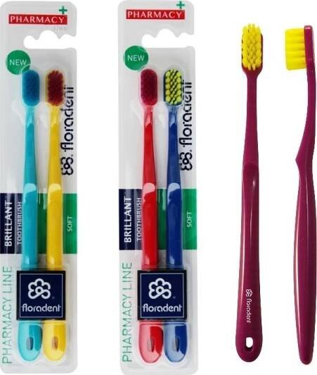 Floradent Brillant zubní kartáček Soft 3 ks