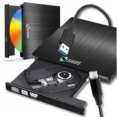 EXTERNÍ JEDNOTKA CD DVD PŘEHRÁVAČ DISKŮ PŘENOSNÝ REKORDÉR USB-C 3.0