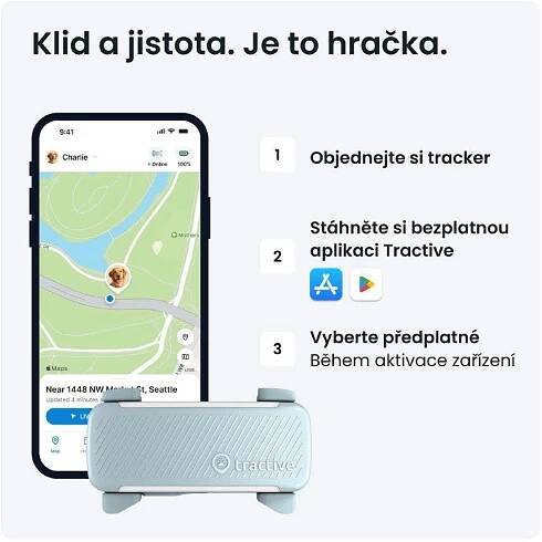 Tractive DOG 6 – GPS lokátor pro psy a monitor zdraví, mátový