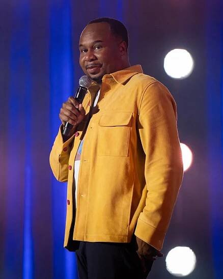 Roy Wood Jr. on stage.