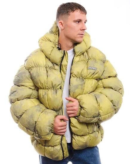 Bunda Karl Kani - Oversized Square Quilted Puffer Jacket - Lime Green