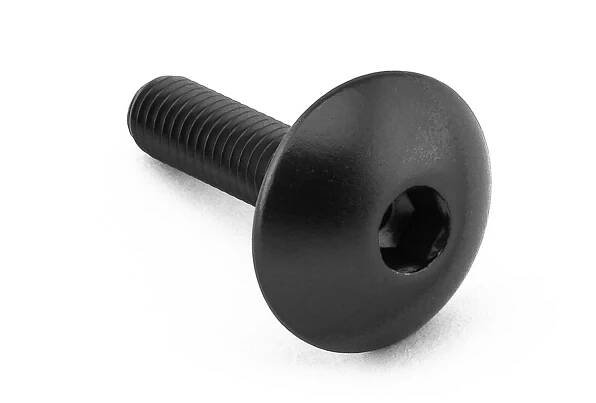 Pro-Bolt hliníkový inbusový šroub s vypouklou hlavou o průměru 16 mm se závitem M5 x 0,80 mm a délkou závitu 16 mm, barva černá