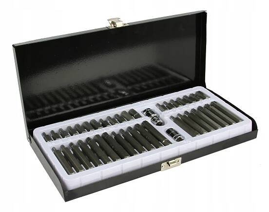 SADA BITŮ KLÍČE IMBUS TORX SPLINE 40 KUSŮ KAZETA KOV TVRDÉ M66410 Kód výrobce M66410