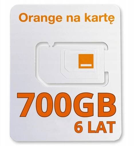 Internet Mobilny Orange LTE 5G 700GB na 6 Lat Karta SIM STARTER do Routera