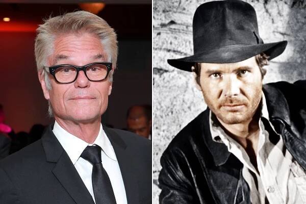 Harry Hamlin and Harrison Ford as Indiana Jones